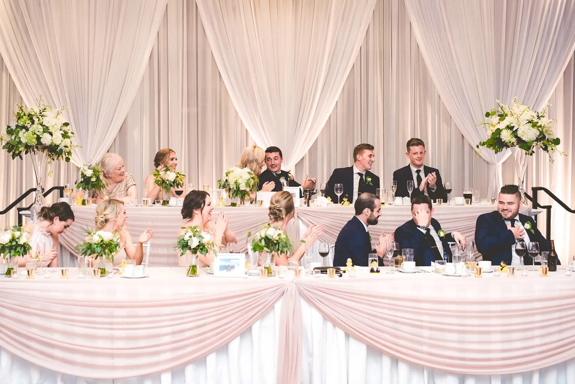 Pinnacle Ballroom wedding reception head table